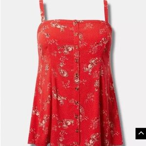 Torrid Red Paisley Camisole Top